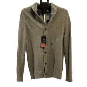 NWT Chaps Grey Heather Button Up Cardigan Men's size S